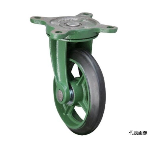 鋳物製キャスター 標準型自在金具付ゴム車