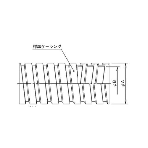 被覆無し標準ケーシングフレキ 50m F