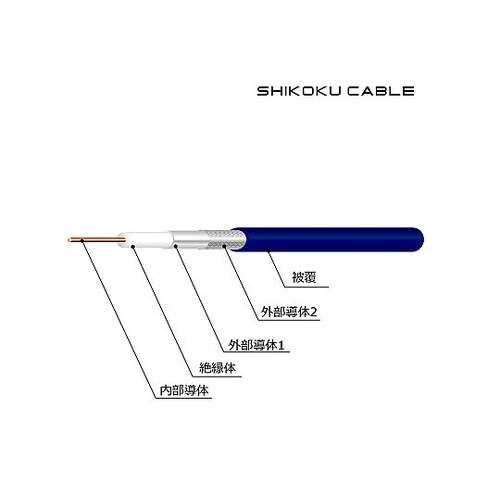 衛星放送受信用 同軸ケーブル(紺)1巻(