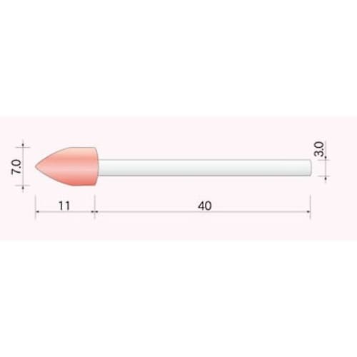 軸付砥石 1セット(10個入)#80 T