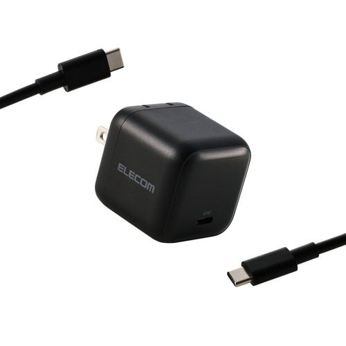 USB−C充電器 ケーブル付 65W ブラック