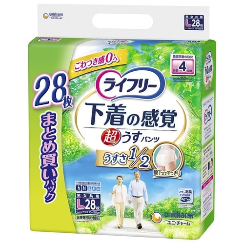 ライフリ−超うす型下着感覚パンツ4回L 28枚