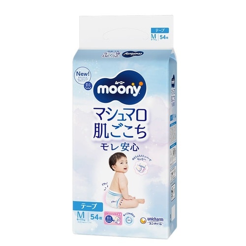 ムーニーマシュマロ肌ごごちモレ安心M 54枚