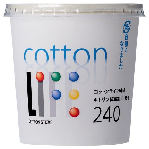 コットンライフ綿棒紙筒 240本