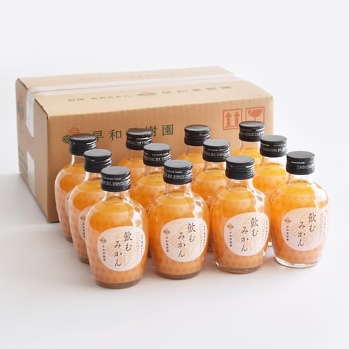 和果樹園飲むみかんジュース 180mlx12本x1