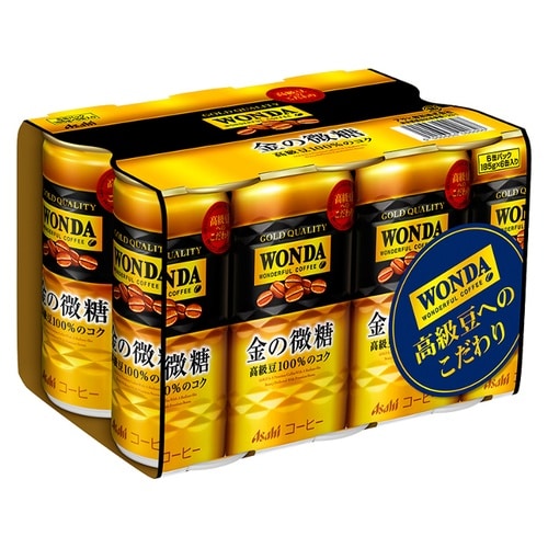 アサヒ飲料 ワンダ 金の微糖 185gx6x5
