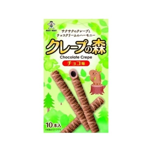 旺旺ジャパン クレープの森 チョコ味 10本x10