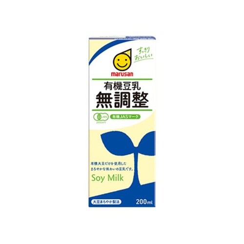 マルサンアイ 有機無調整 豆乳 200ml x24