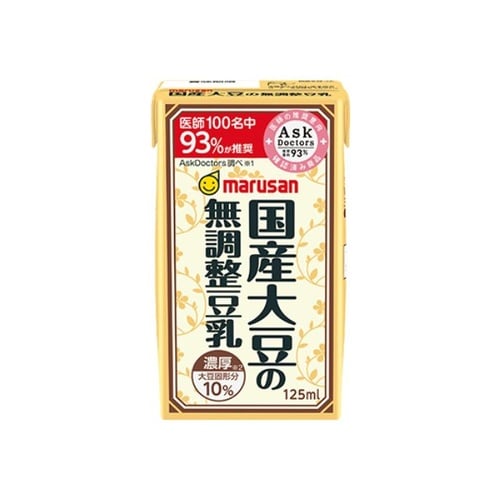 厚10%国産大豆の無調整豆乳紙 125ml x24