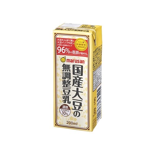 濃厚10%国産大豆の無調整豆乳 200ml x24