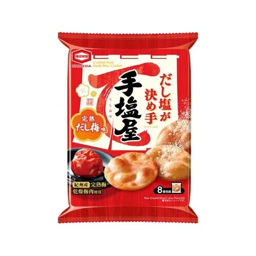亀田製菓 手塩屋完熟だし梅味 8枚 x12