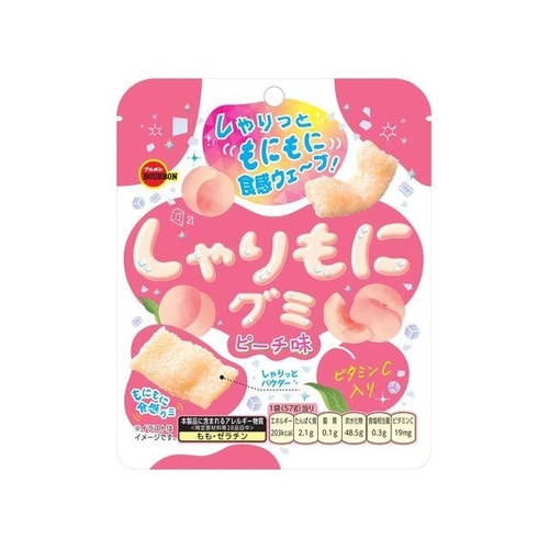 ブルボン しゃりもにグミ ピーチ味 57g x10