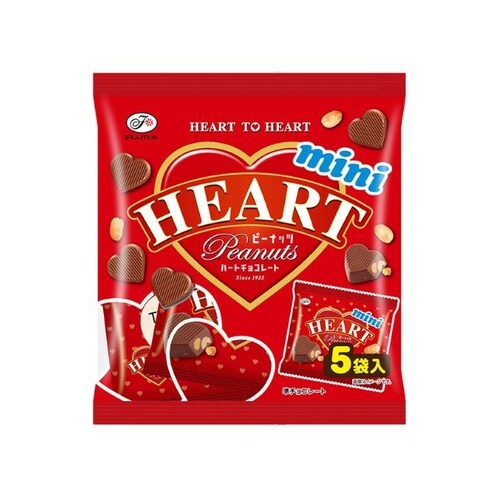 ハートチョコミニピーナッツ 5P 85g x18