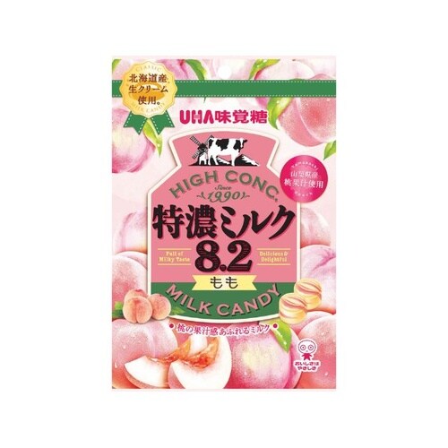 UHA味覚糖 特濃ミルク8.2 もも 70g x6