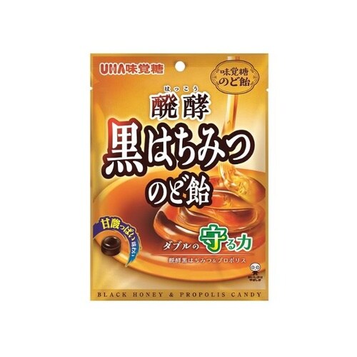 UHA味覚糖 醗酵黒はちみつのど飴 80g x6