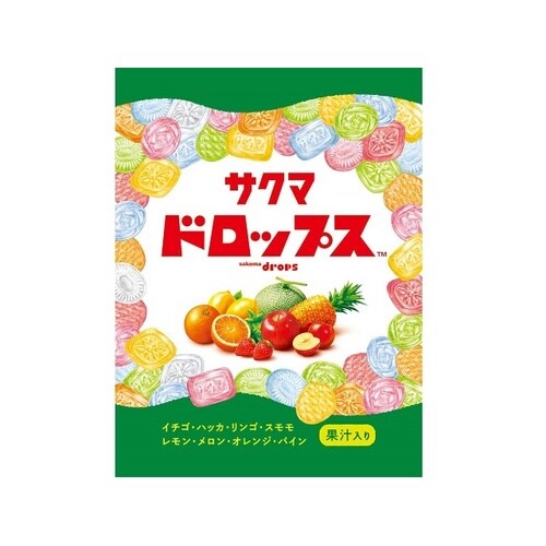 サクマ 袋入りドロップス 105g x10