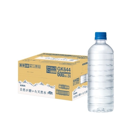 磨いた天然水 ラベルレス ペット 600mlx24