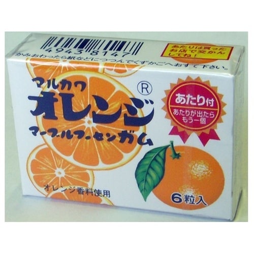 丸川製菓 20 オレンジマーブルガム 6粒x33