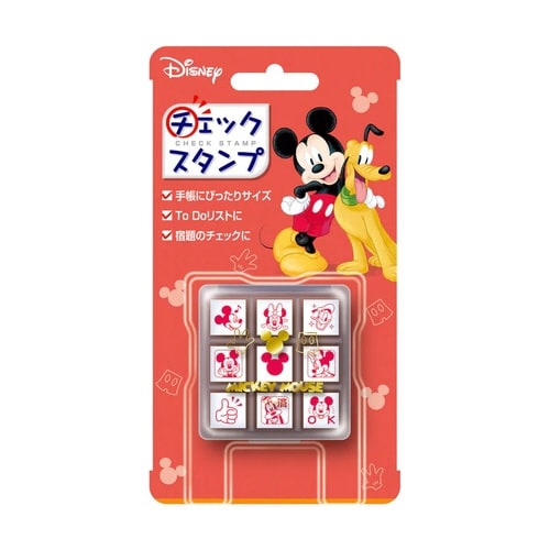 ミッキー&フレンズ チェックスタンプ×3