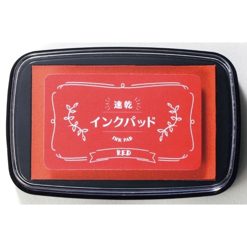 速乾インクパッド レッド×6