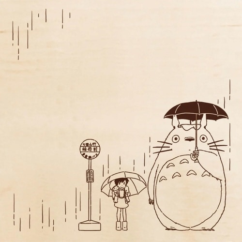 いろどりはんこ バス停/となりのトトロ×3