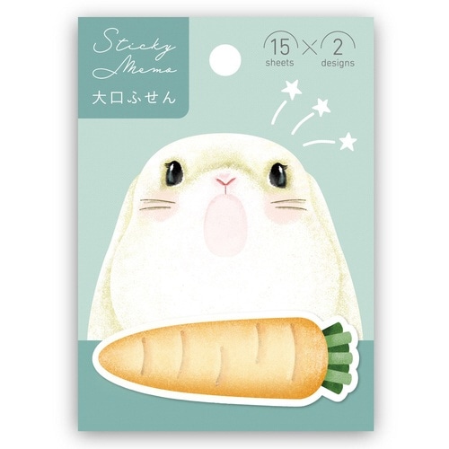 大口付箋(うさぎ)×10