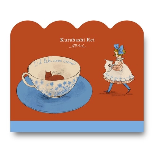 くらはしれいダイカットメモ(紅茶)×10