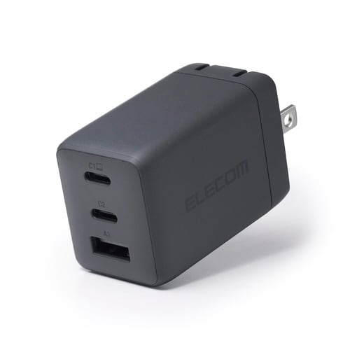 67W USB−C充電器 3ポート コンパクト 灰