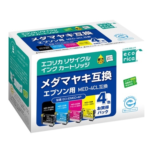 リサイクルインク エプソン MEDー4CL 4色