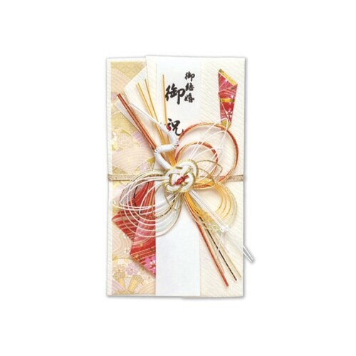 結婚御祝用金封 鶴 赤×5