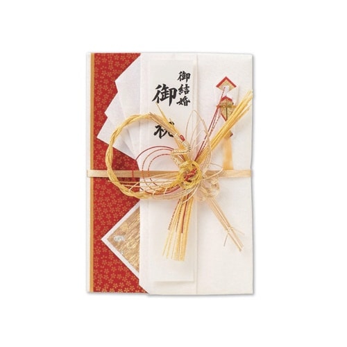 結婚御祝用金封 鶴 赤×5