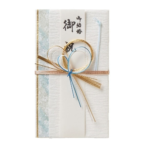 結婚御祝用金封 花柄 ブルー×5