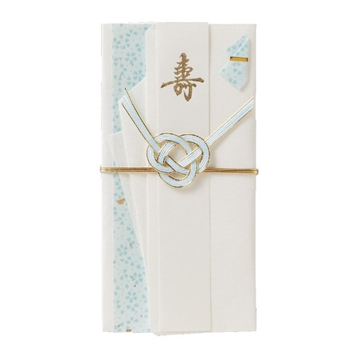 結婚御祝用金封 花柄 ブルー×5