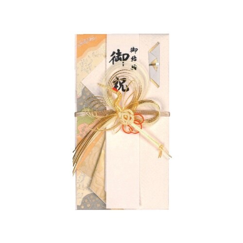 結婚御祝用金封 イエロー 鶴×5