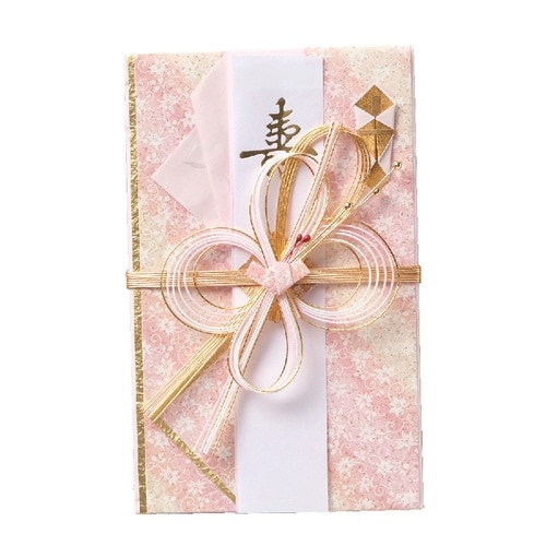 結婚御祝用金封 花柄 ピンク×5