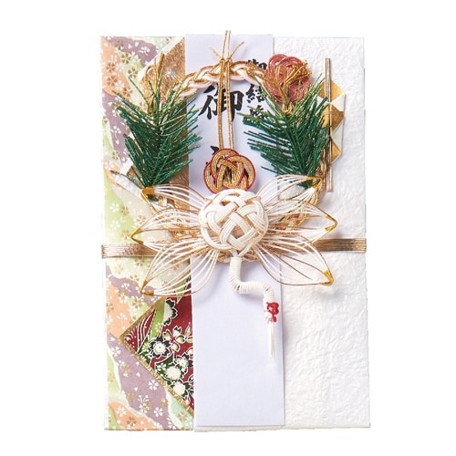 結婚御祝用金封 松 鶴 レッド×5
