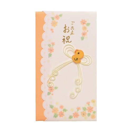 マスコット付き出産お祝用金封ひよこ イエロー×5