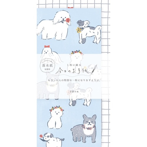 今日のお手紙 白い犬×5