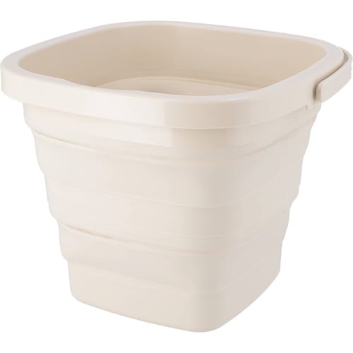 折りたたみバケツ 5L アイボリー 6個