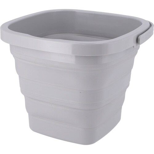 折りたたみバケツ 5L グレー 6個