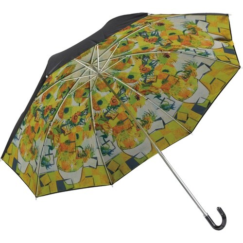 名画モザイク 折りたたみ傘(ゴッホ「ひまわり」)