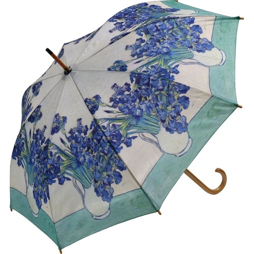 名画ジャンプ傘(ゴッホ「アイリスの花瓶」)