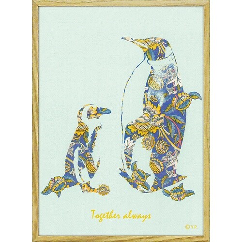 アニマルシルエットアート「ペンギン親子S」