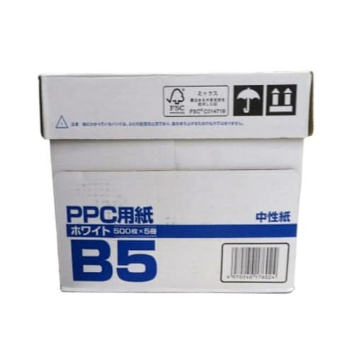 IDEホワイトコピー用紙 B5 500枚入×5