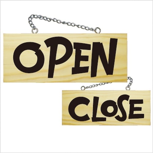 木製サイン2624小横イタリアンOPEN/CLOS