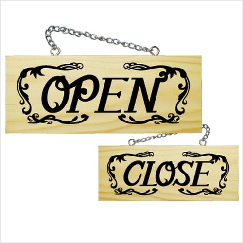 木製サイン2625小横イタリアンOPEN/CLOS