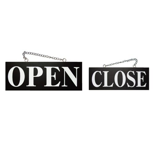 木製サイン(黒)3980中横OPEN/CLOSE(
