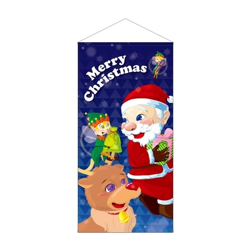 防炎タペ42675Christmasサンタと仲間