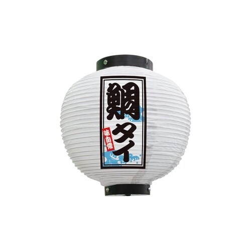 フルカラー提灯46553鯛タイ八寸丸白