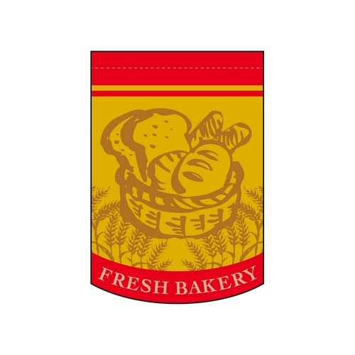 変形タペ5866FRESHBAKERY赤円カット